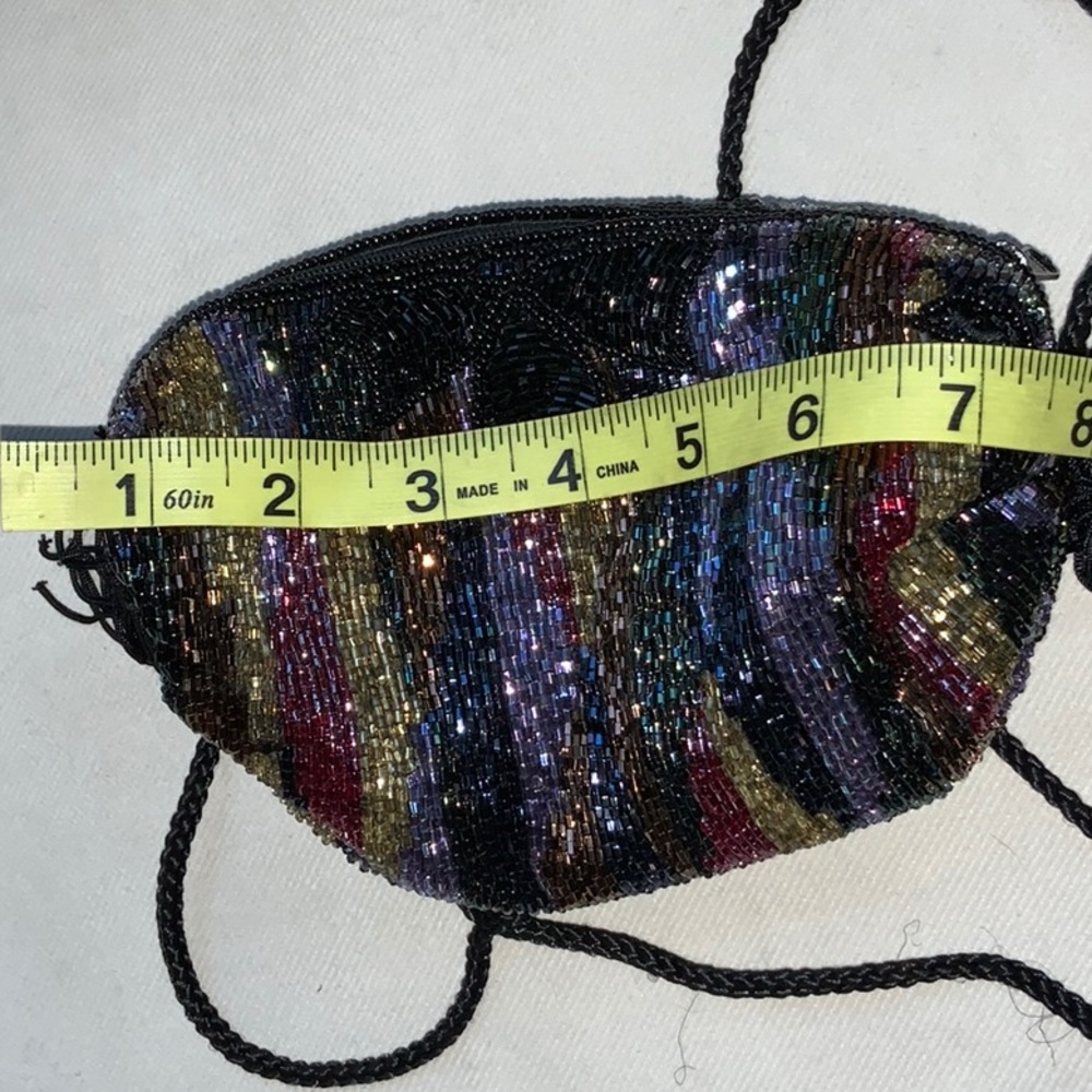 Vintage Beaded multi/color mini Purse - Picture 12 of 15